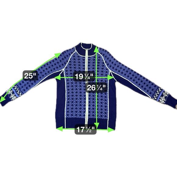 Women Merino Wool Fair Isle Sweater L Preppy Cabincore Lightweight Knit Sporty - Picture 10 of 10